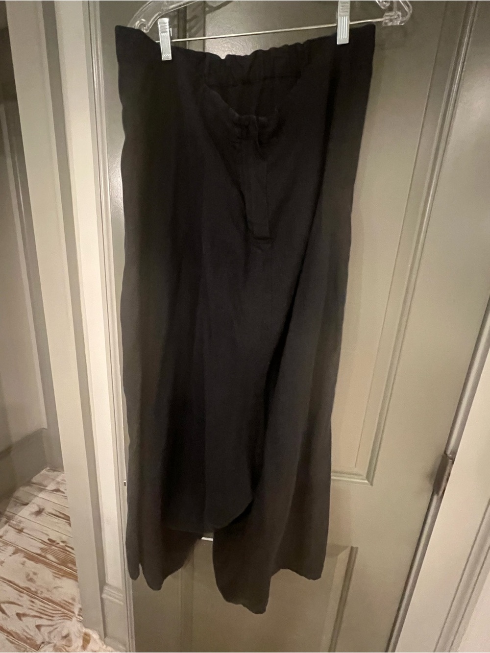 Aryasense Women’s Linen Harem Dropped Crotch  Black Pants
